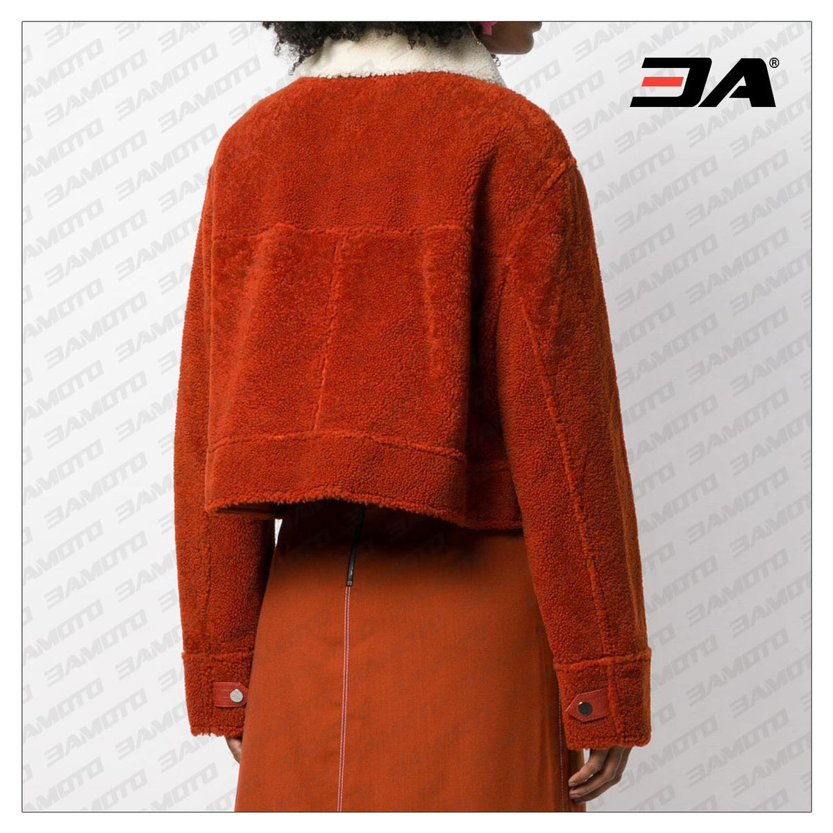 Two-tone Shearling Fur Leather Jacket