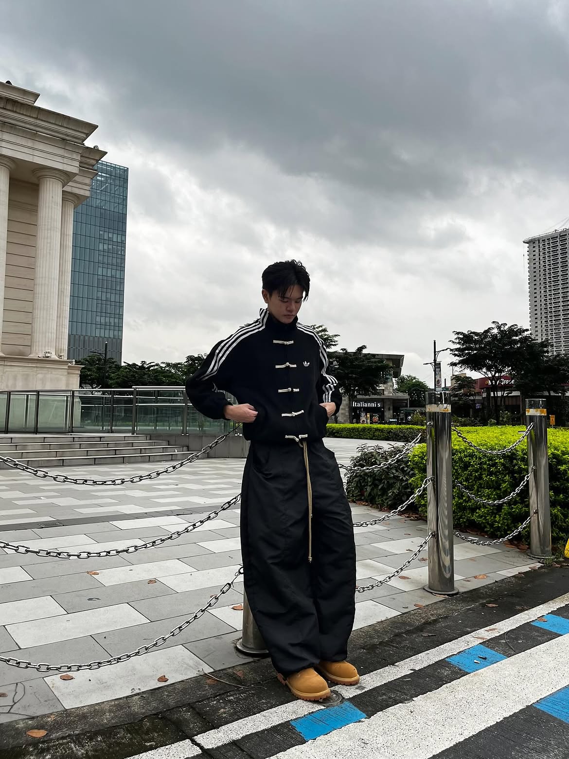 Black CNY Adidas Knot Jacket – Korean Oversized Streetwear