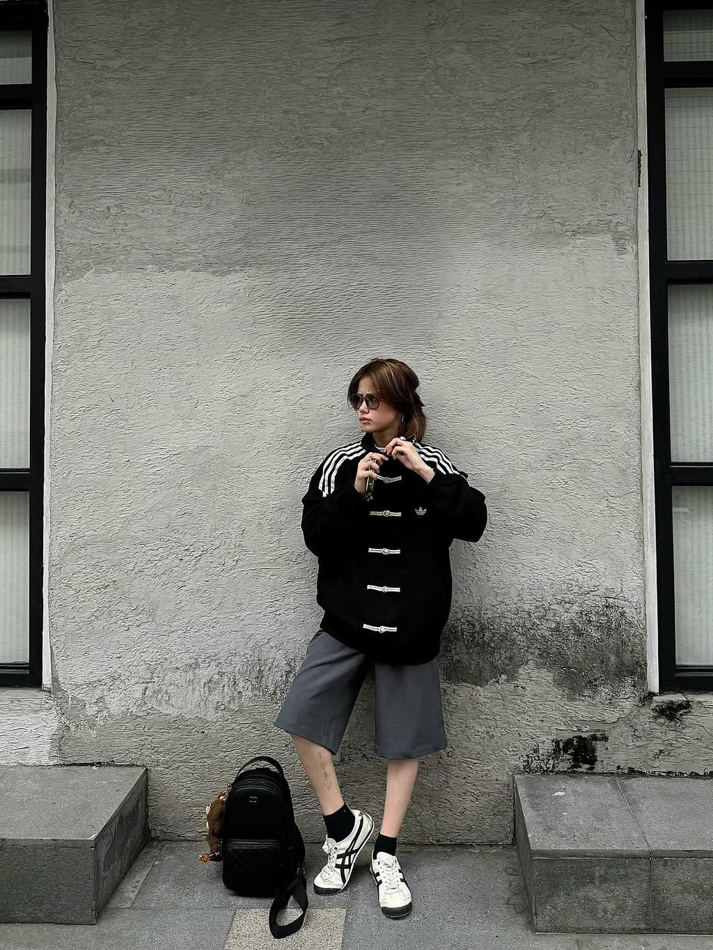 Black CNY Adidas Knot Jacket – Korean Oversized Streetwear