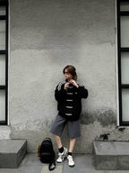 Black CNY Adidas Knot Jacket – Korean Oversized Streetwear