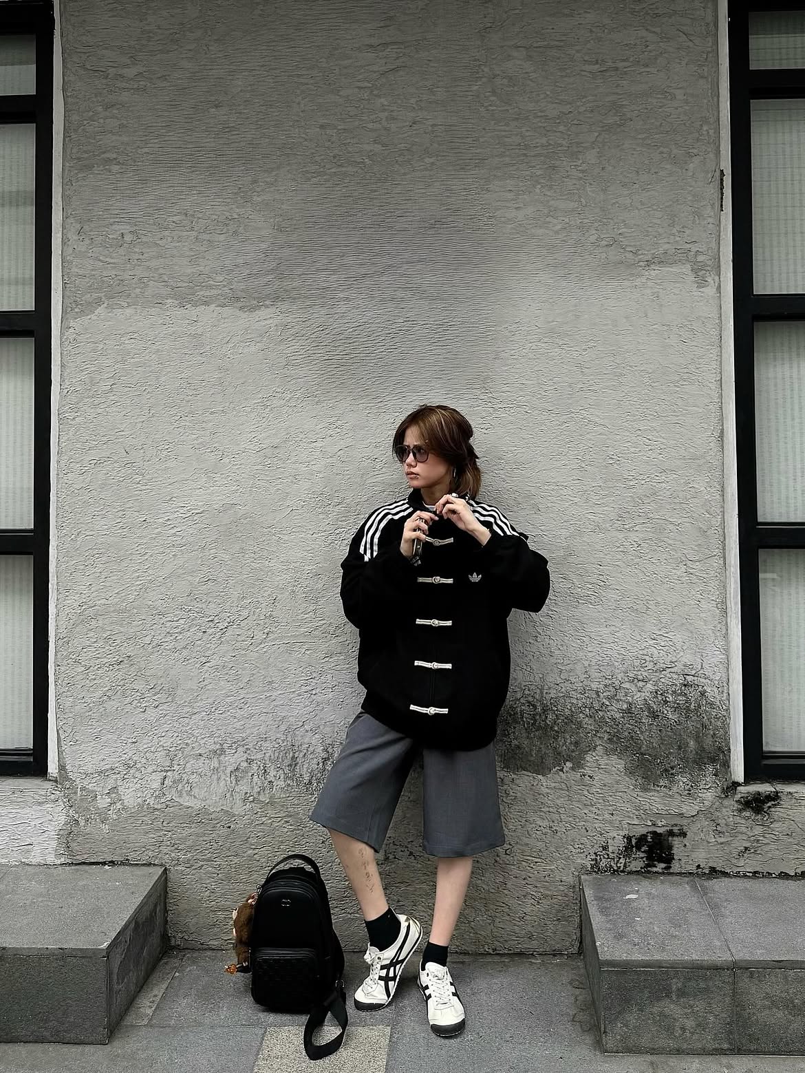 Black CNY Adidas Knot Jacket – Korean Oversized Streetwear
