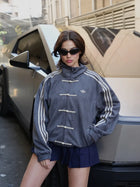 Unisex Adidas CNY Premium Grey Suede Jacket - Heavyweight Heritage