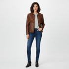 Women's Brown Fringe Western Leather Jacket - Leather Outlet