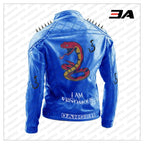 Venomous Danger Poison Snake Bite Last Breath Studded Biker Jacket