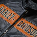 Vintage 1990s Harley Davidson Patchwork Biker Jacket