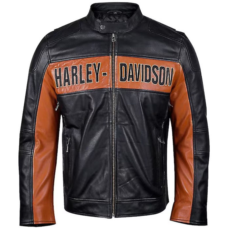 Vintage 1990s Harley Davidson Patchwork Biker Jacket