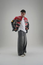Red Bull Racing F1 Premium Leather Jacket – Vintage Biker Edition