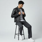 Iconic Black Sheepskin Leather Jacket for Men