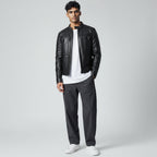 Iconic Black Sheepskin Leather Jacket for Men