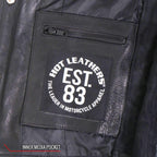 Hot Leathers VSL1017 Ladies 'Sugar Skull' Lined Black Leather MC Vest