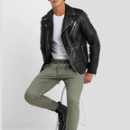 Wesley Black Quilted Leather Jacket