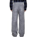 Wide Leg Grey Suede Leather Pants for Men by Avanzar Leather
