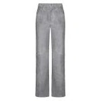 Wide Leg Grey Suede Leather Pants for Men by Avanzar Leather