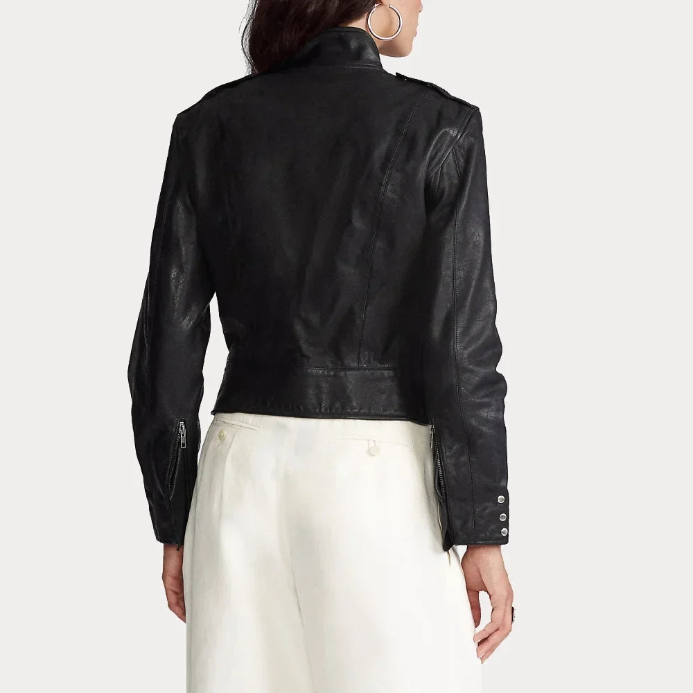 Women's Black Lambskin Leather Jacket