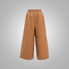 Women Soft Sheepskin Brown leather pants