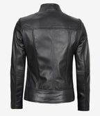 Avanzar Women’s Black RacerFit Leather Jacket