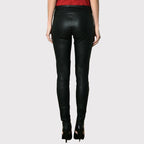 Women’s Black Leather Skinny Pants