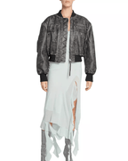Women's Black Vintage Bomber Leather Jacket