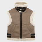 Women's Loose Shearling Front Zipper Vest