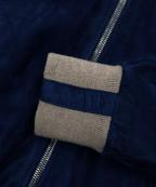 Women's Royal Blue Suede Bomber Leather Jacket