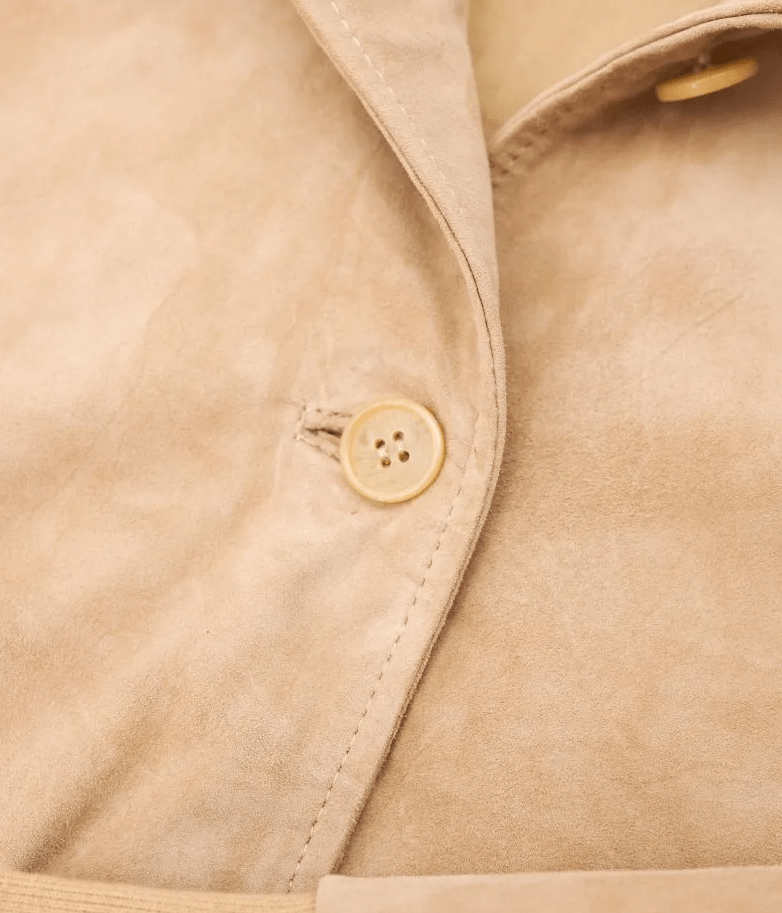 Women's Tan Brown Suede Trucker Bomber Leather Jacket