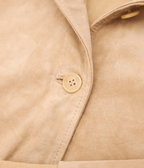 Women's Tan Brown Suede Trucker Bomber Leather Jacket