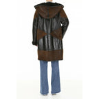 Two Tone Lamb Fur Hooded Coat