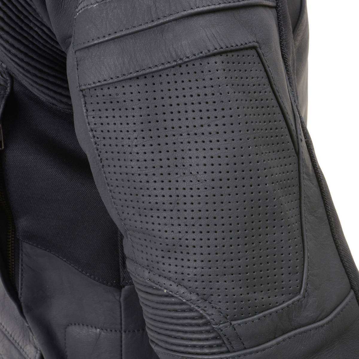 Milwaukee Leather LKM17014 Men's Matte Black Premium Leather Protective Motorcycle Racing Style Biker Jacket w/ CE Armor