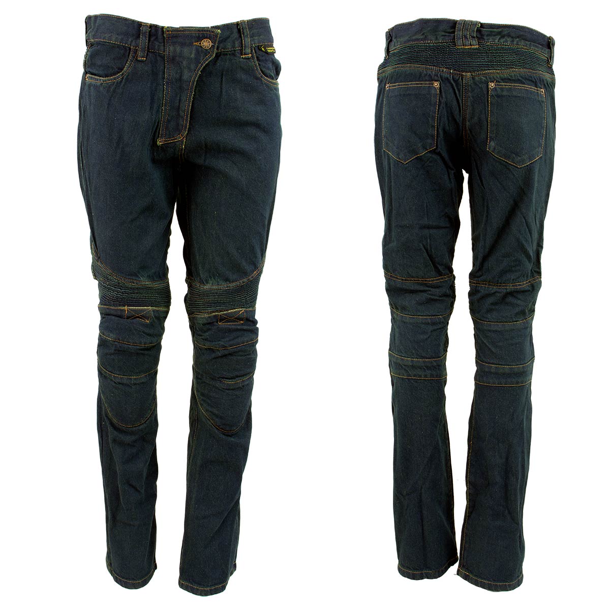 Ladies XS2823 Blue Denim Motorcycle Pants with CE Approved Armor