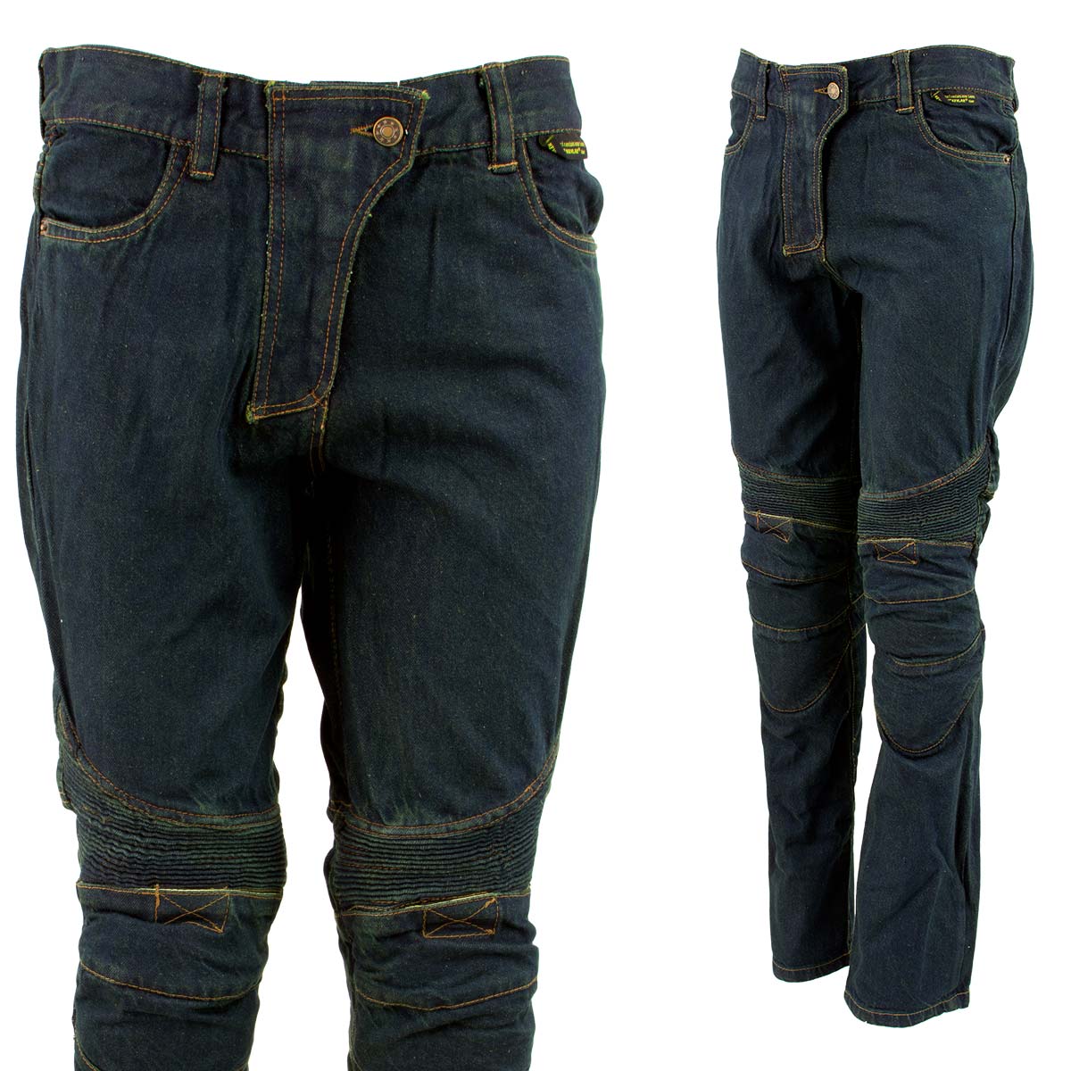 Ladies XS2823 Blue Denim Motorcycle Pants with CE Approved Armor