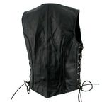Ladies XS761 Classic Braided Leather Vest with Side Laces