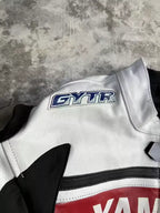 Yamaha Racing Cowhide White Leather Jacket