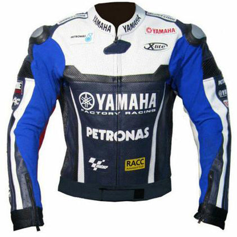 Petronas Motorcycle Leather Racing Blue Jacket