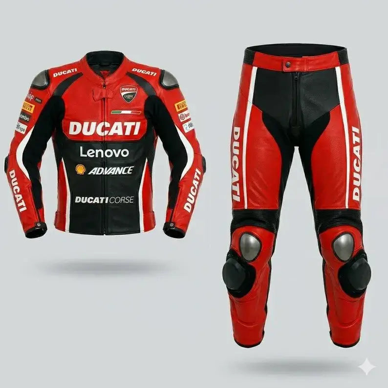 Custom Ducati Corse Bespoke 2-Piece Leather Suit - Narson Leather
